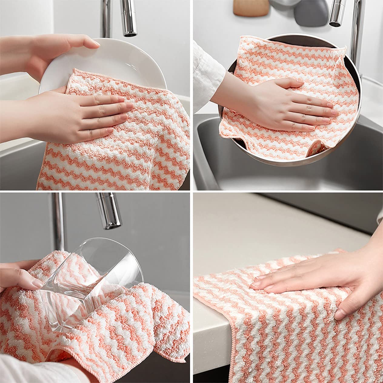 ⚡Microfiber Cleaning Cloth for Washing Dishes
