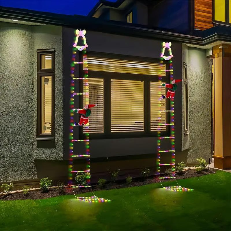 Christmas Santa Climbing Stairs Light, 8 Flashing Modes