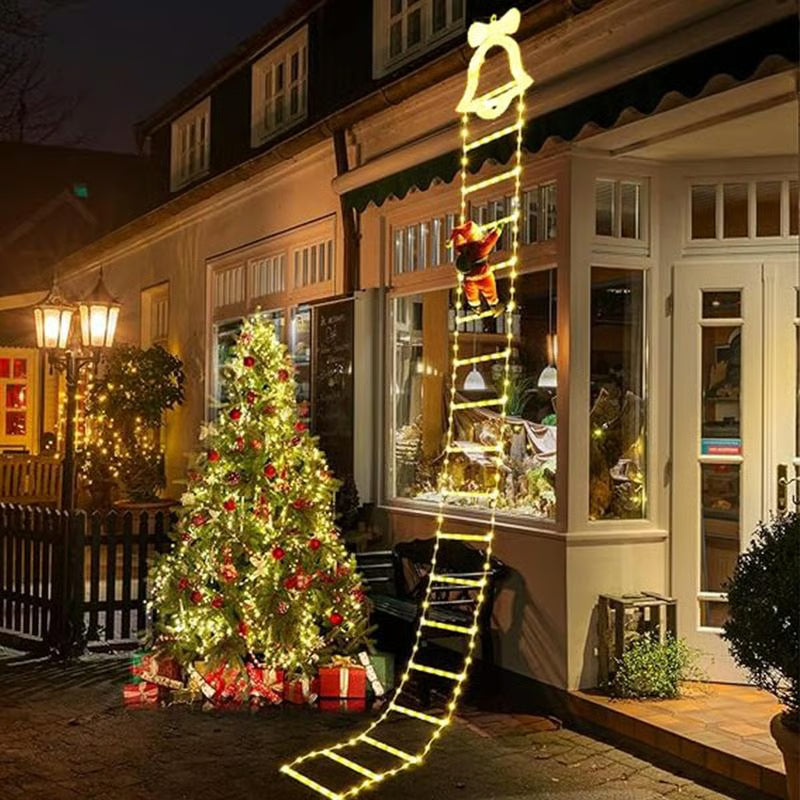 Christmas Santa Climbing Stairs Light, 8 Flashing Modes