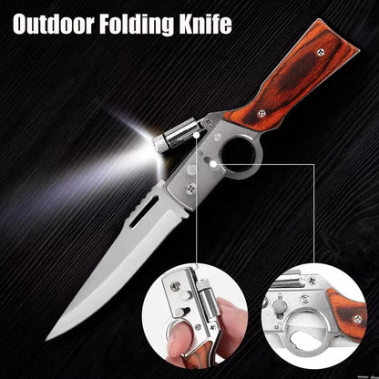Multifunctional Outdoor Folding Knife with LED Light