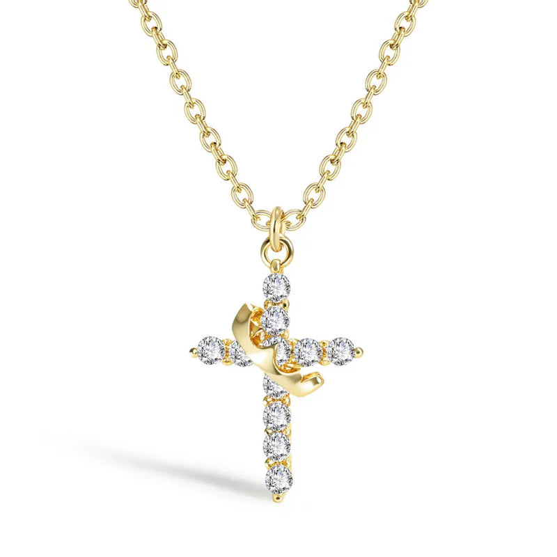 Crown Cross Necklace