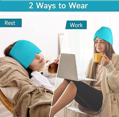 🔥🧊Migraine Relief Cap – ✨Hot & Cold Gel Therapy for Headache & Sinus Pain🎉