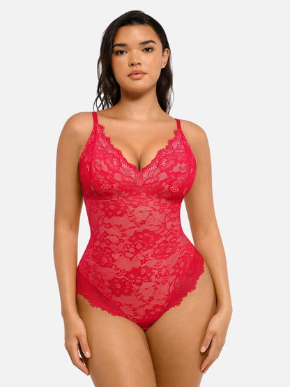 🔥Summer Promotion 49% OFF - Slimming with V-neck Lace Body-shaping Garment👙