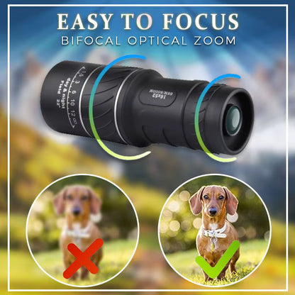 16X52 Monocular Bifocal Optical Zoom Telescope🔭