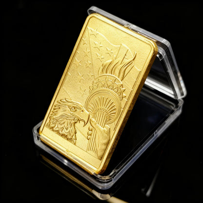 USA Eagle statue of Liberty 1 Ounce Gold Bar