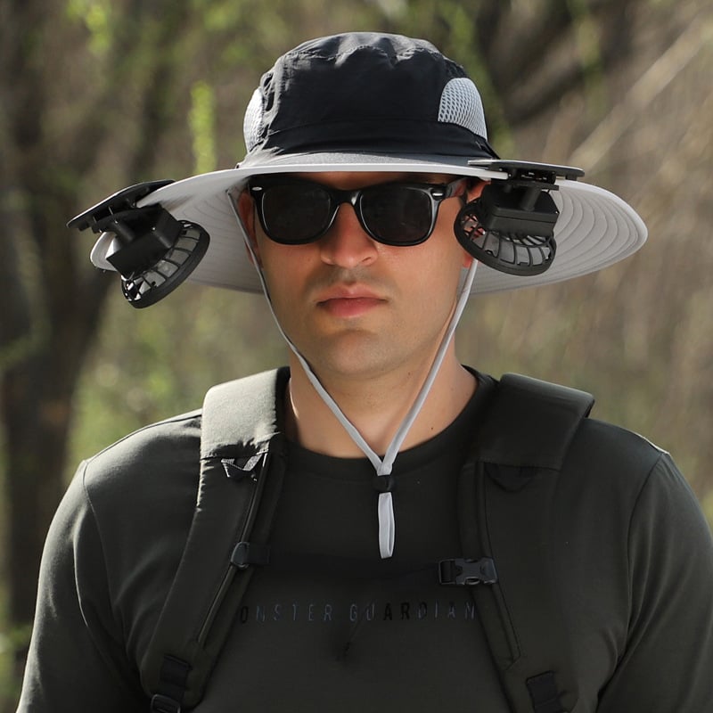 ❄️New Upgraded Spray Fan⚡2025 New Ultra-Light Solar Air Conditioner Fan Sun Hat🌞