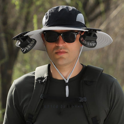 ❄️New Upgraded Spray Fan⚡2025 New Ultra-Light Solar Air Conditioner Fan Sun Hat🌞