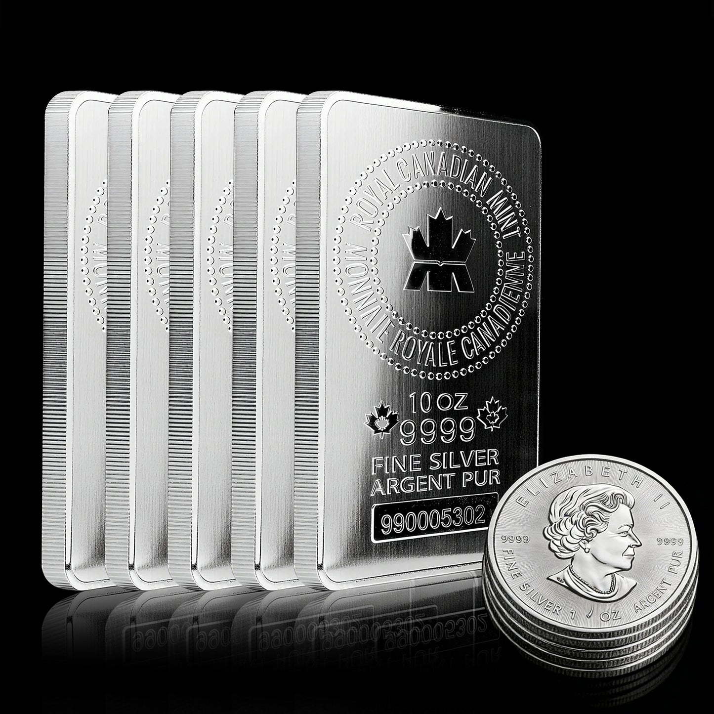 The Ultimate Canadian Silver Duo-10 Oz  Silver Bar + 1 Oz Silver Coin