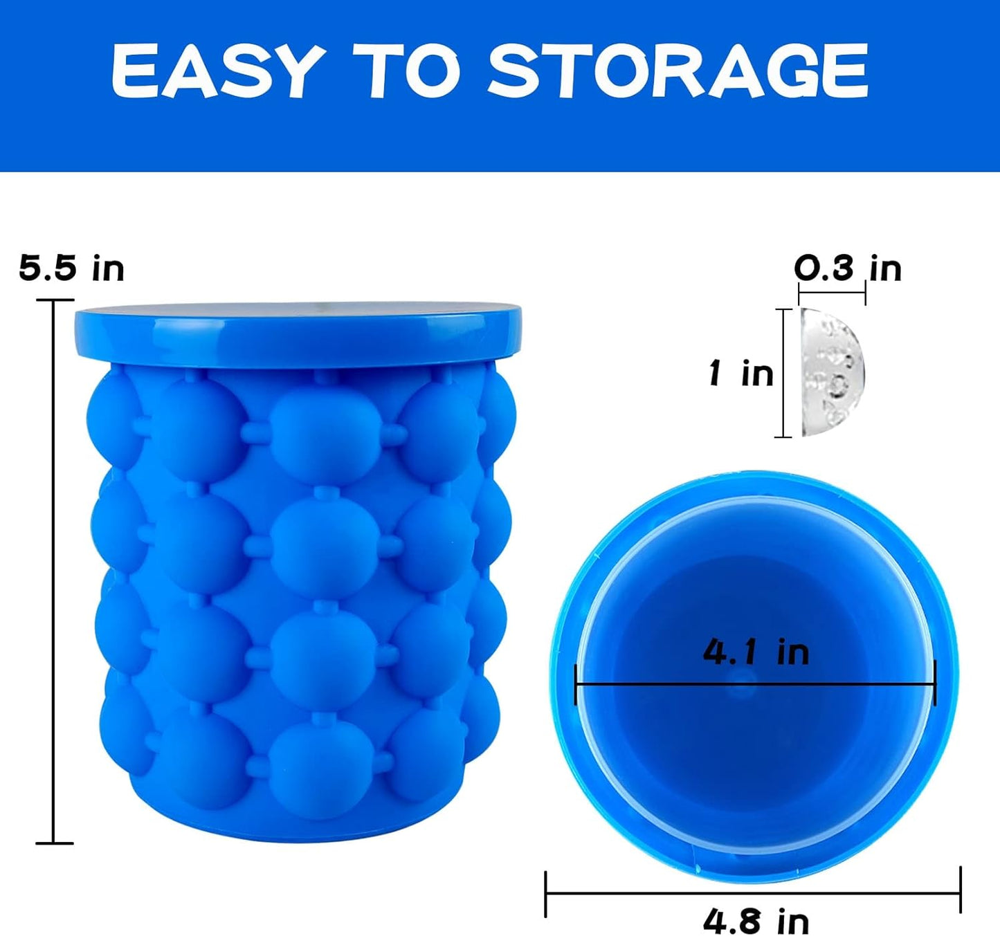 🧊🧊 Creative Plastic Ice Bucket, Ice Bucket Circular Ice Maker 🍨