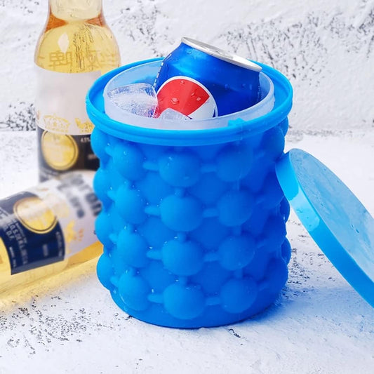 🧊🧊 Creative Plastic Ice Bucket, Ice Bucket Circular Ice Maker 🍨