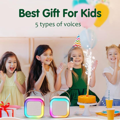 🎵Mini Karaoke Machine for Kids with Wireless Microphones