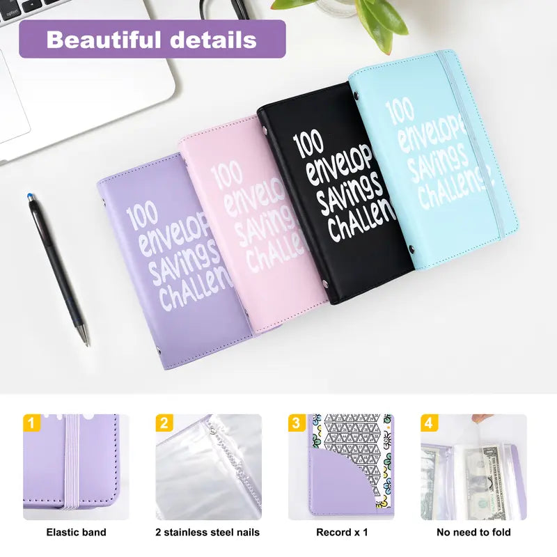 100 Days Money Saving Challenge Coin Envelope Book💵