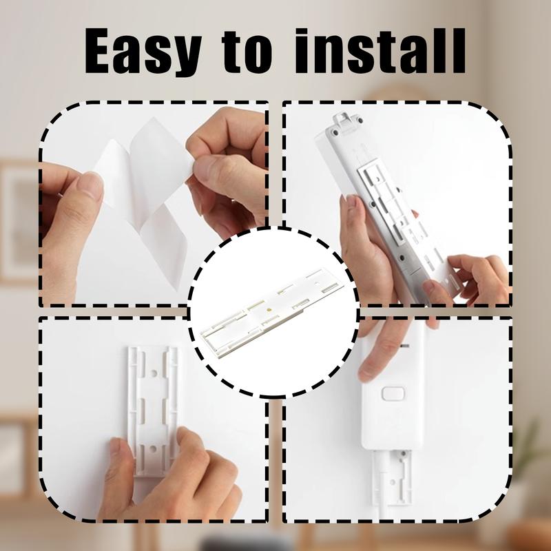 ✨4PCS Self Adhesive Power Strip Holder