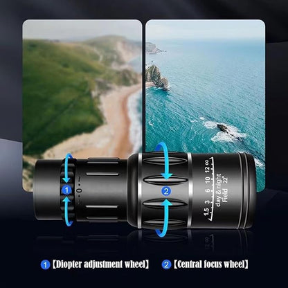 16X52 Monocular Bifocal Optical Zoom Telescope🔭