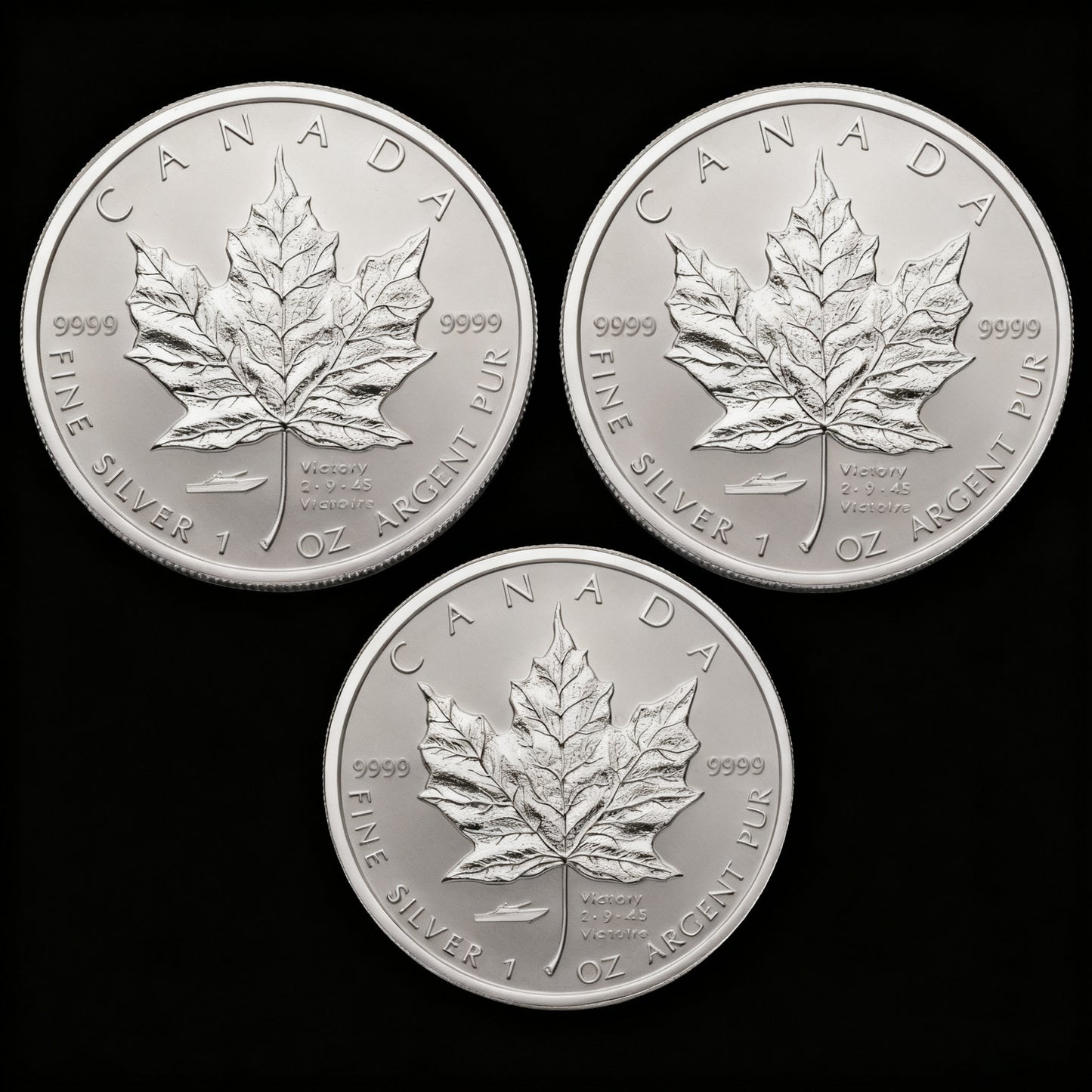 Canada Maple Leaf -1 Troy Ounce .9999 silver Coin(Random year)