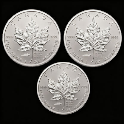 Canada Maple Leaf -1 Troy Ounce .9999 silver Coin(Random year)