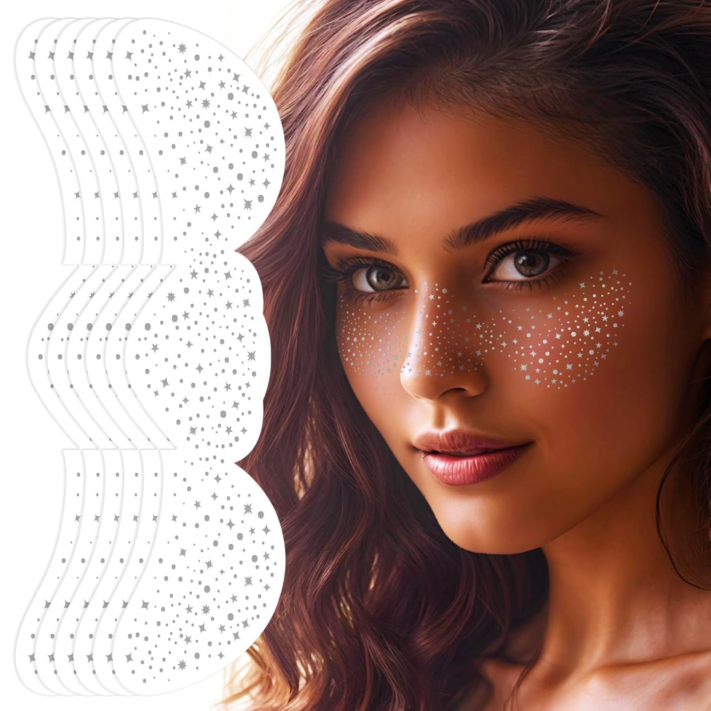 Silver Glitter Freckles