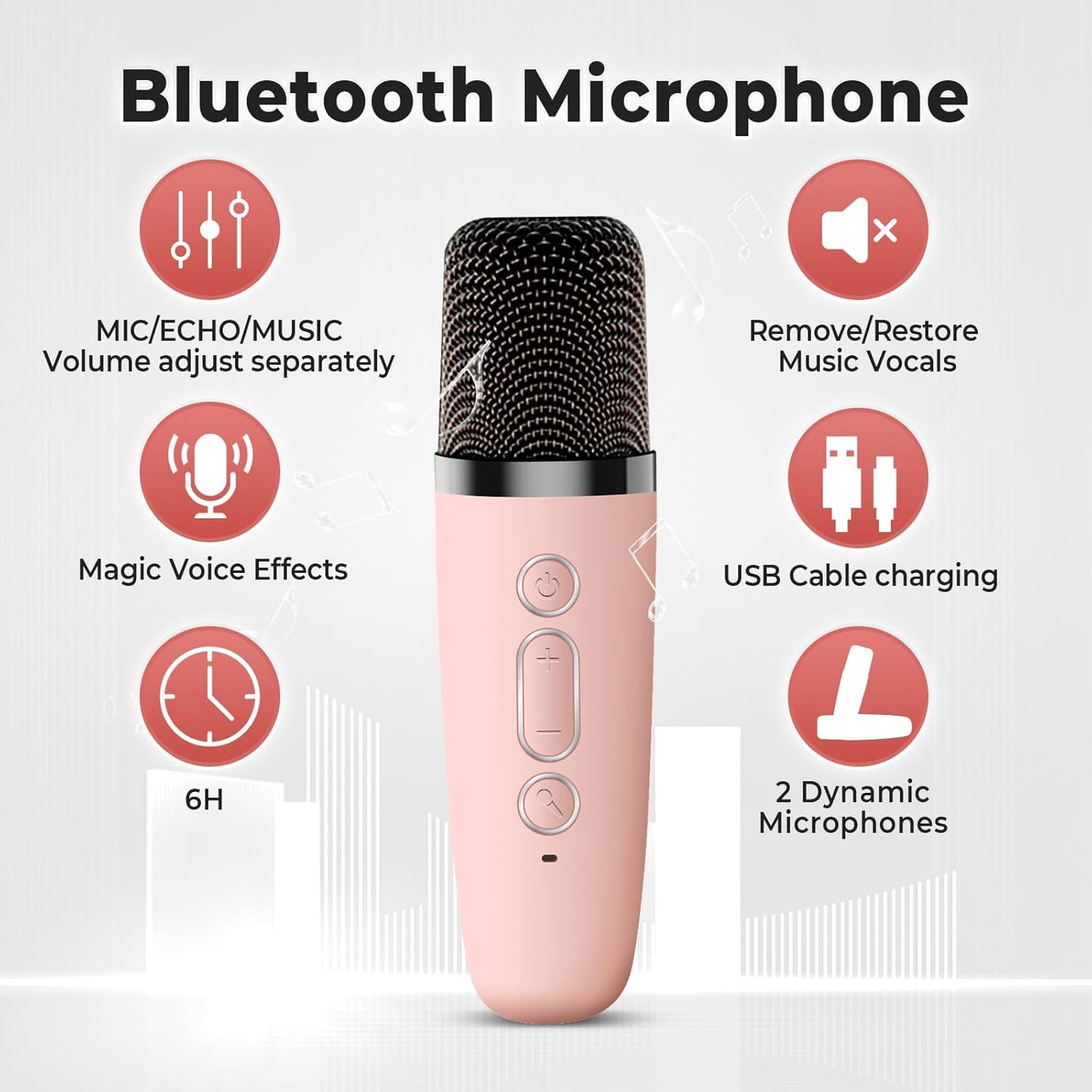 🎵Mini Karaoke Machine for Kids with Wireless Microphones