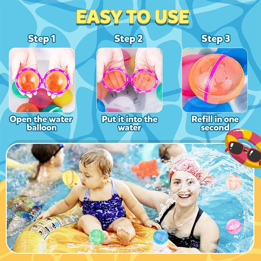 Magnetic Reusable Water Balloons 6PCS