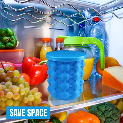 🧊🧊 Creative Plastic Ice Bucket, Ice Bucket Circular Ice Maker 🍨