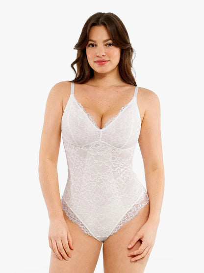 🔥Summer Promotion 49% OFF - Slimming with V-neck Lace Body-shaping Garment👙