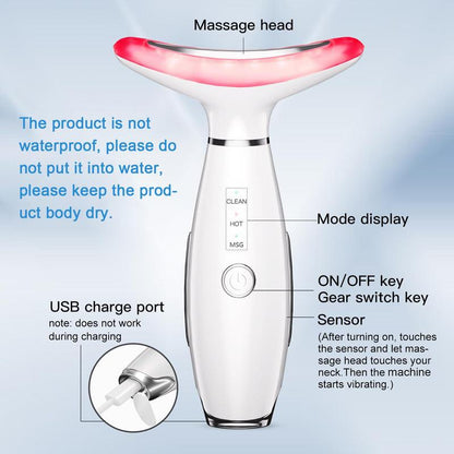 3 Color LED Face and Neck Therapy Massager