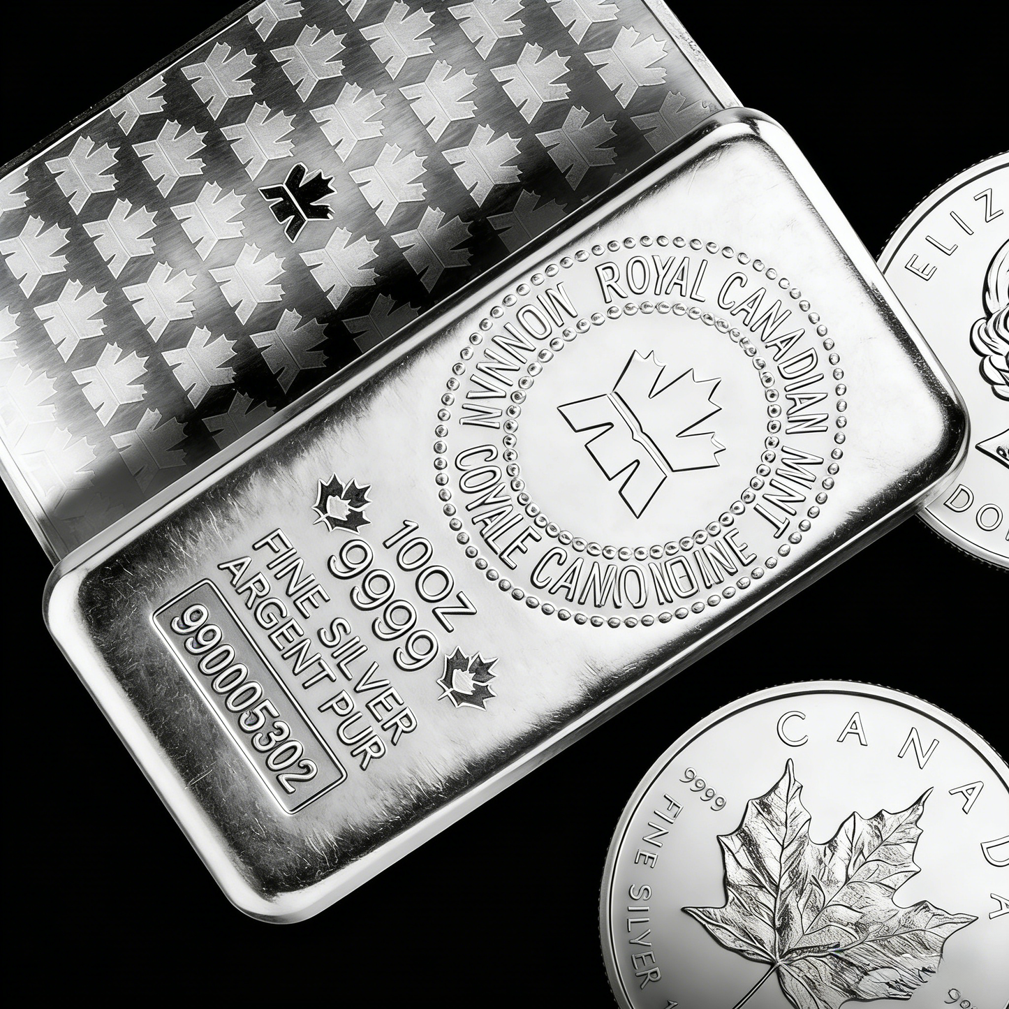 The Ultimate Canadian Silver Duo-10 Oz  Silver Bar + 1 Oz Silver Coin