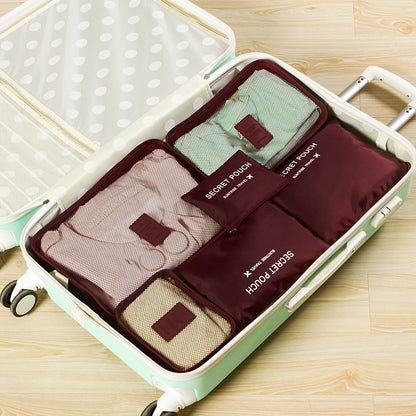6 Piece Travel Luggage Storage Bag Set