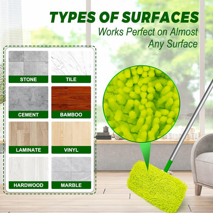 6 PCS Reusable Microfiber Mop Pads for Swiffer