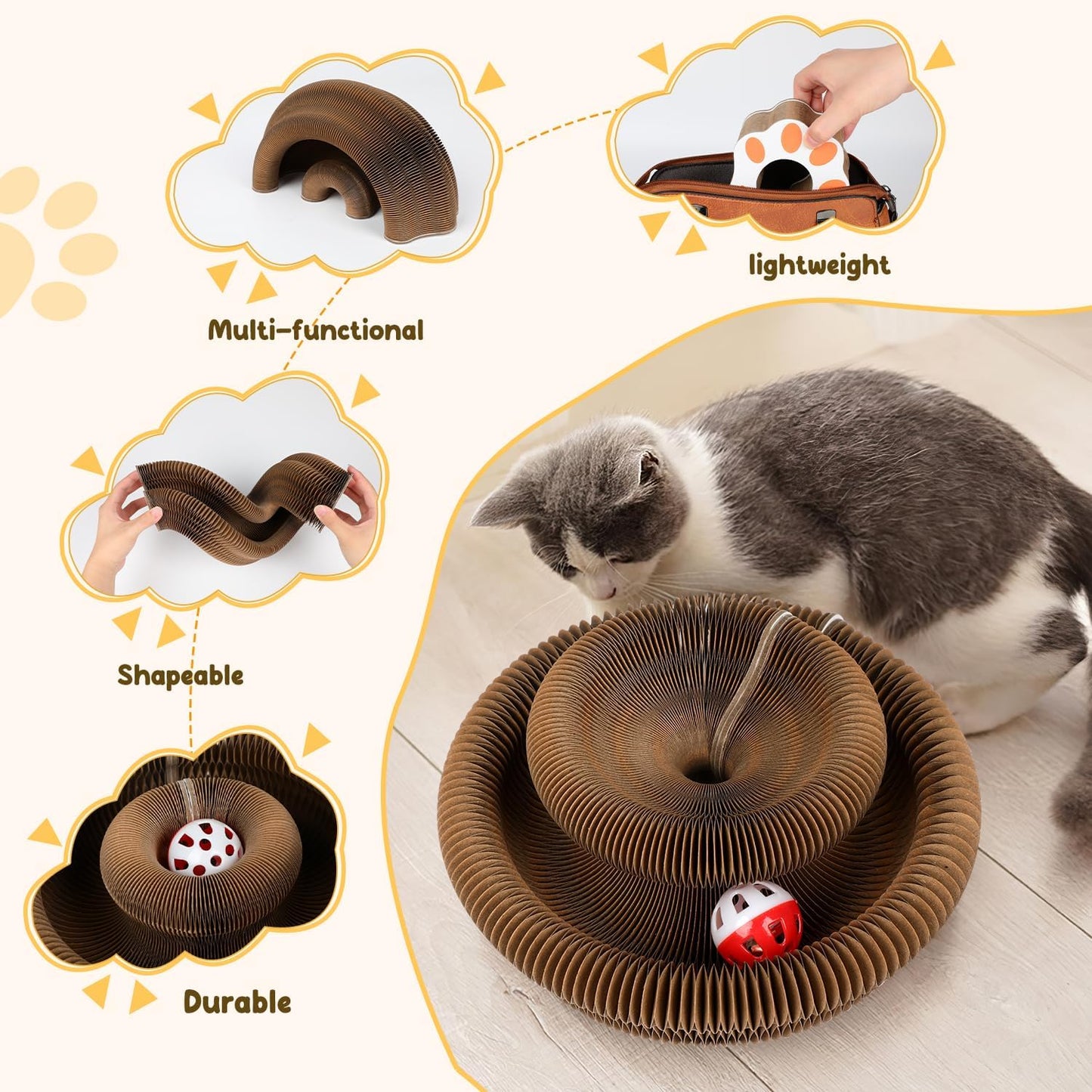 Foldable Organ Cat Scratcher Board