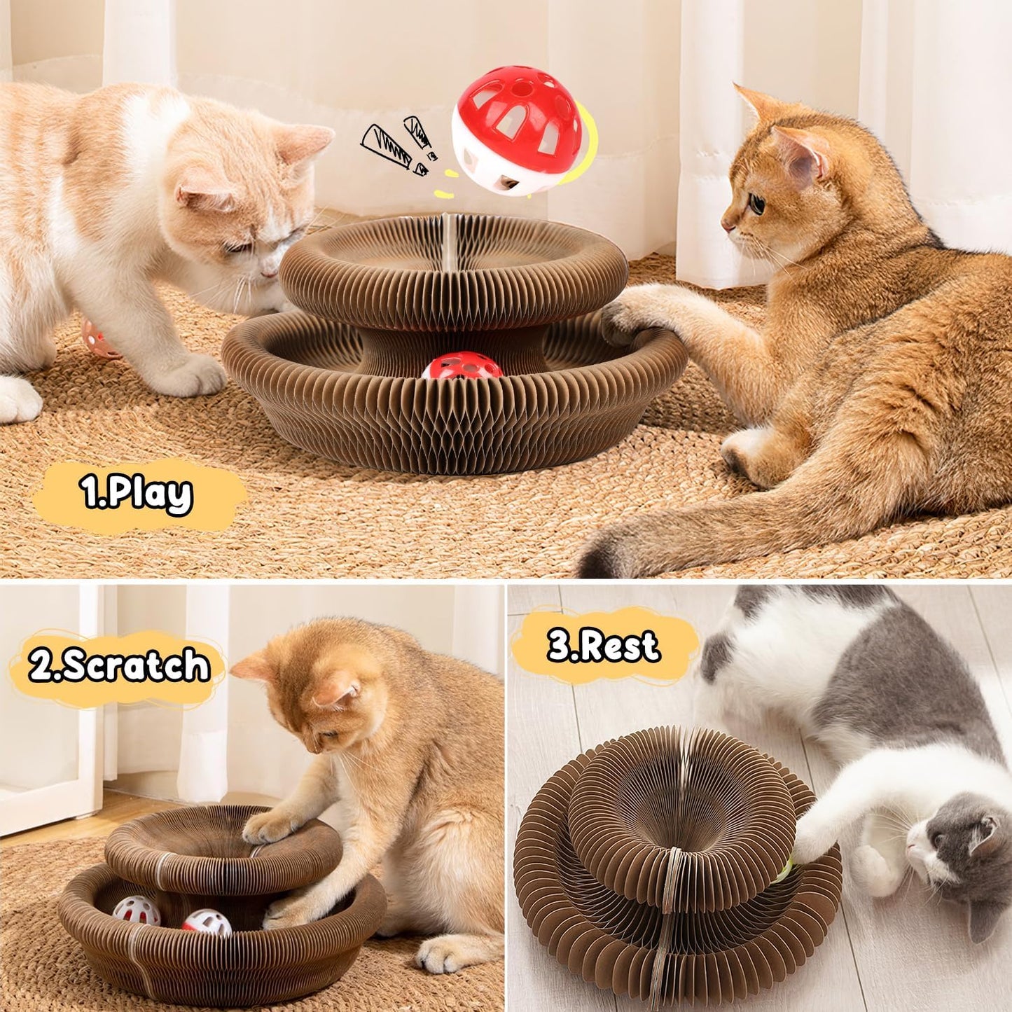 Foldable Organ Cat Scratcher Board