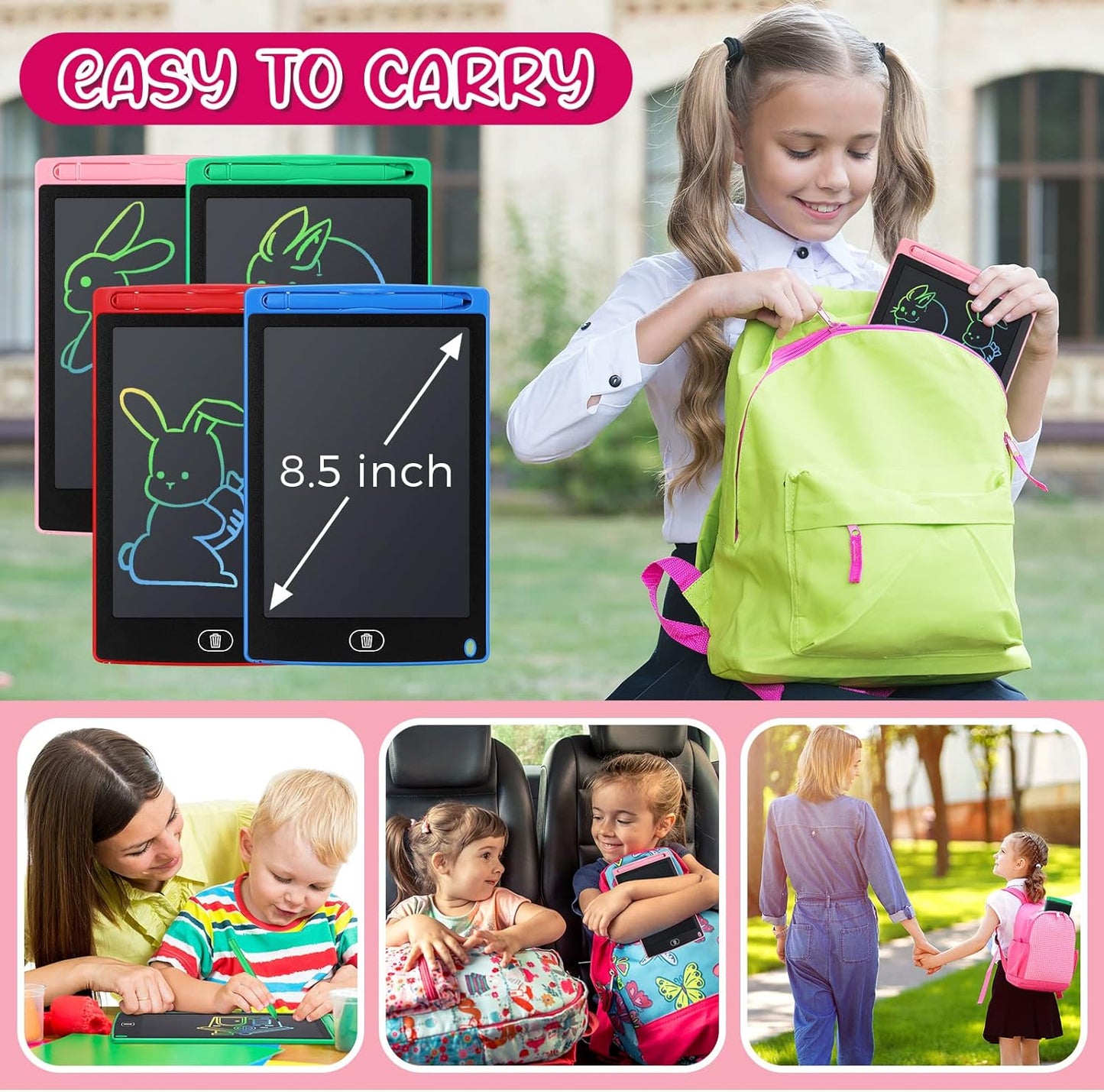 🌈 4 PCS 8.5 Inch LCD Drawing Tablet