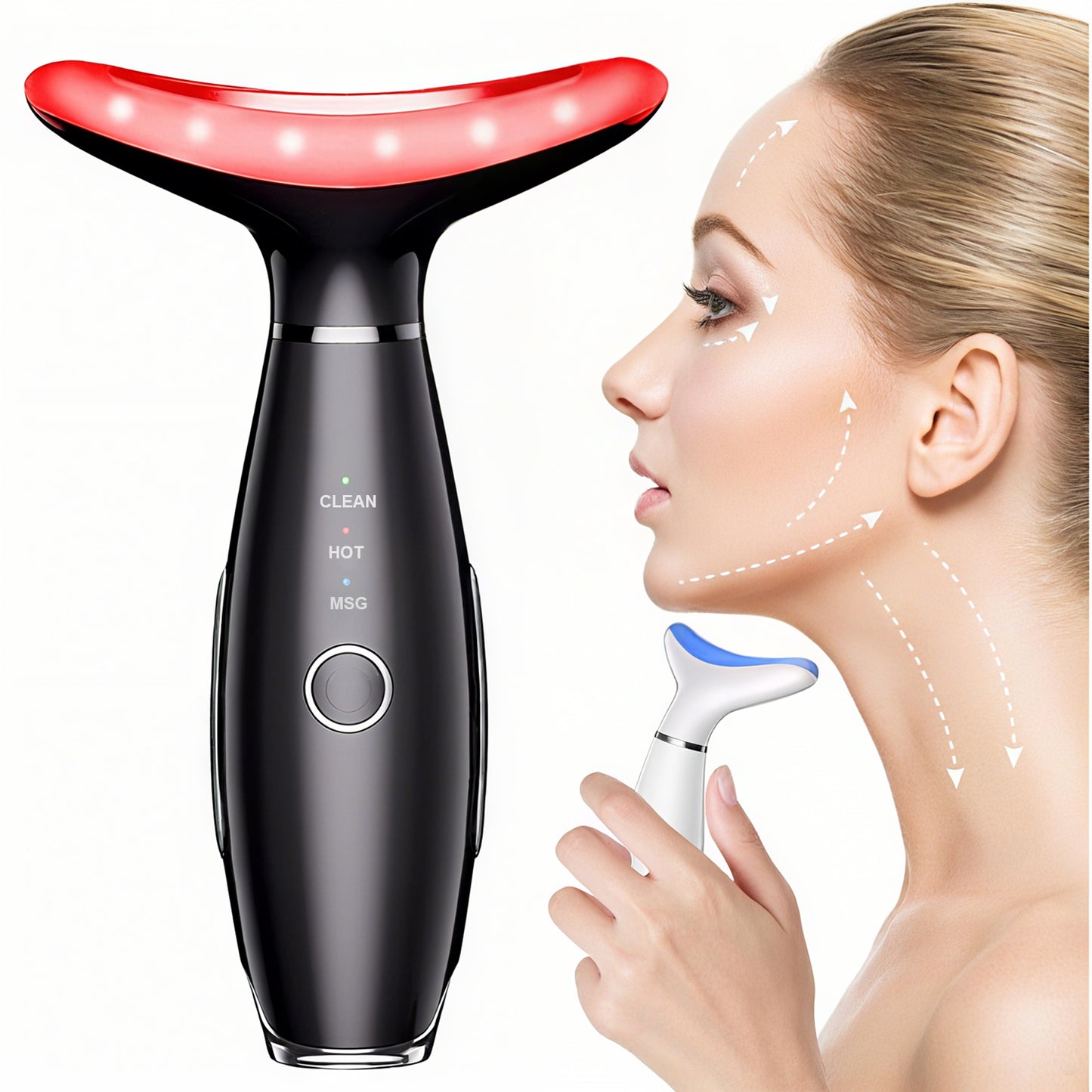 3 Color LED Face and Neck Therapy Massager