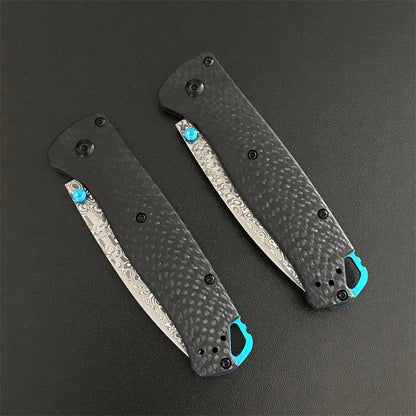 小浪BM535c Vg10 Damascus Blade Carobon Fiber Handle Pocket Knife