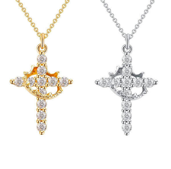 Crown Cross Necklace