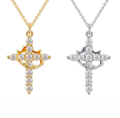 Crown Cross Necklace
