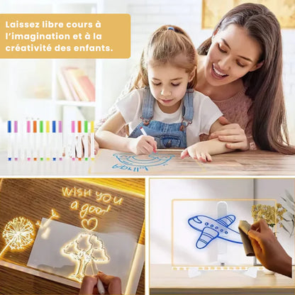✨✨ Creative Rewritable Acrylic LED Message Board, a Glow Memo Letter Board Note 🤩🤩🤩