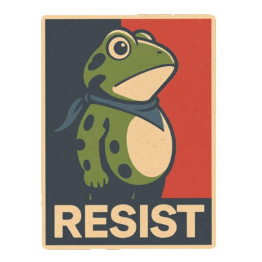 Portland Frog Protest Stickers