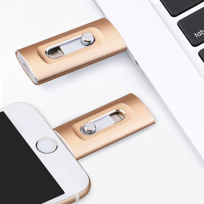 ⚡3 in 1 Flash Drive, Portable High Speed USB 3.0
