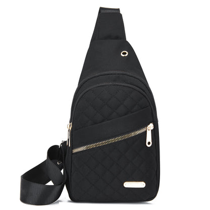 Solid Color Quilted Casual Chest Bag