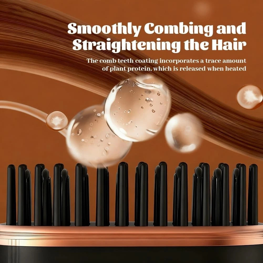 Mini Hair Straightener Brush