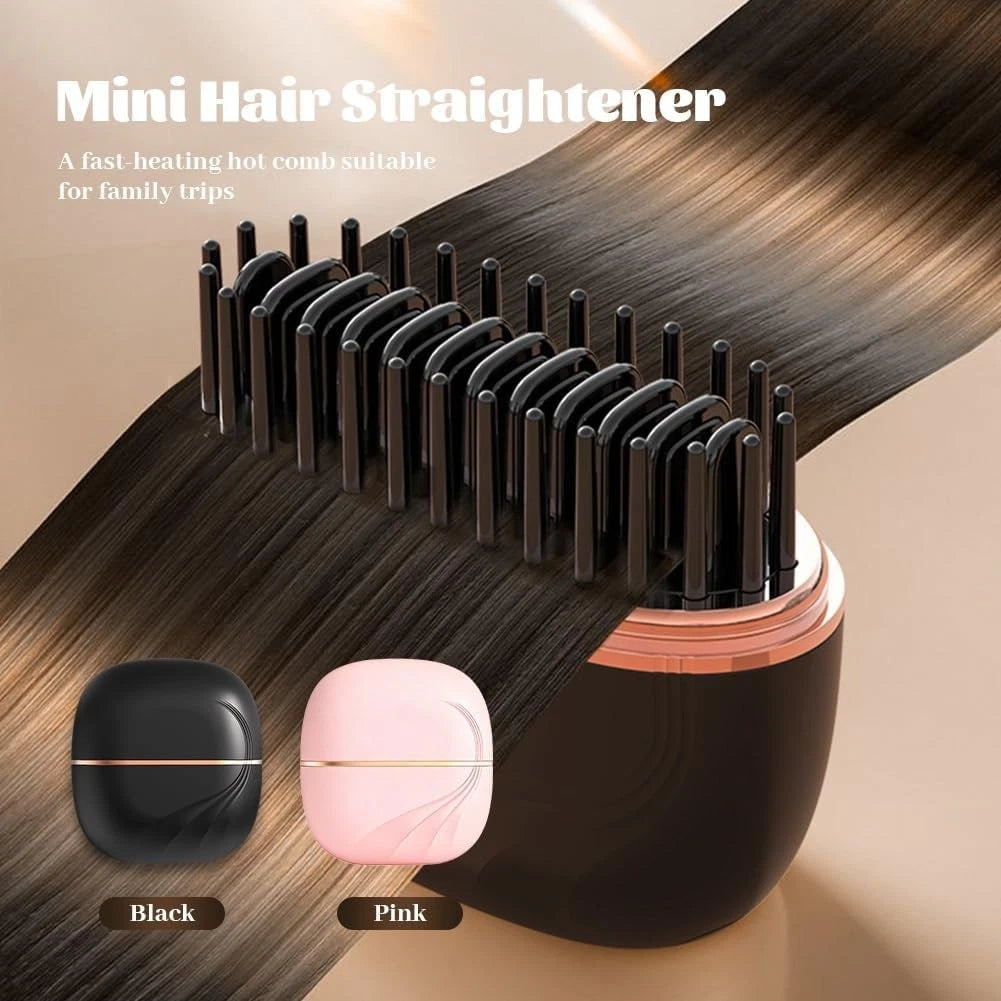 Mini Hair Straightener Brush