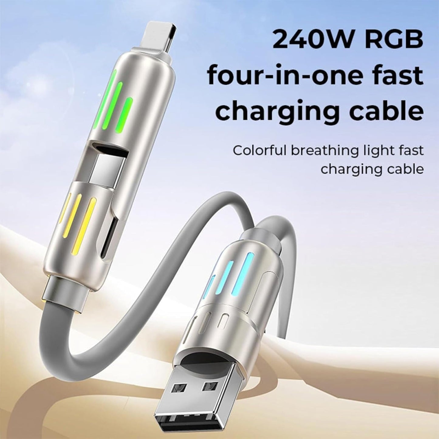 🔥4-in-1 USB Charging Cable fast charging MAX 240W