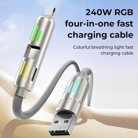 🔥4-in-1 USB Charging Cable fast charging MAX 240W