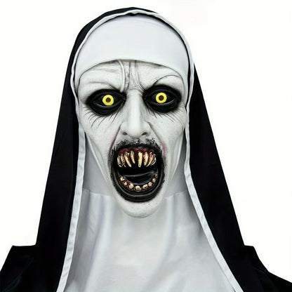 Frightening Nun Costume Mask