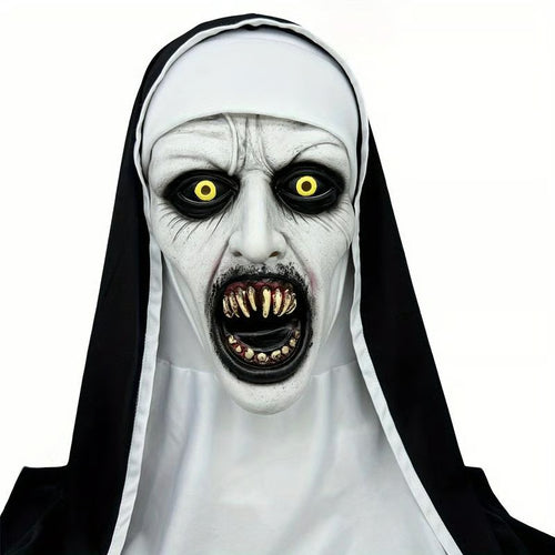 Frightening Nun Costume Mask