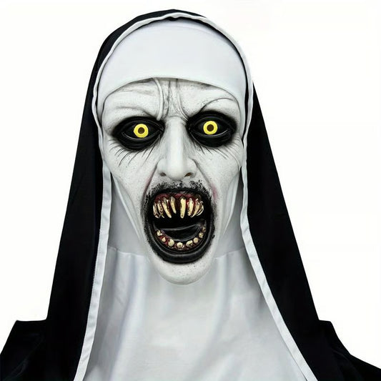 Frightening Nun Costume Mask