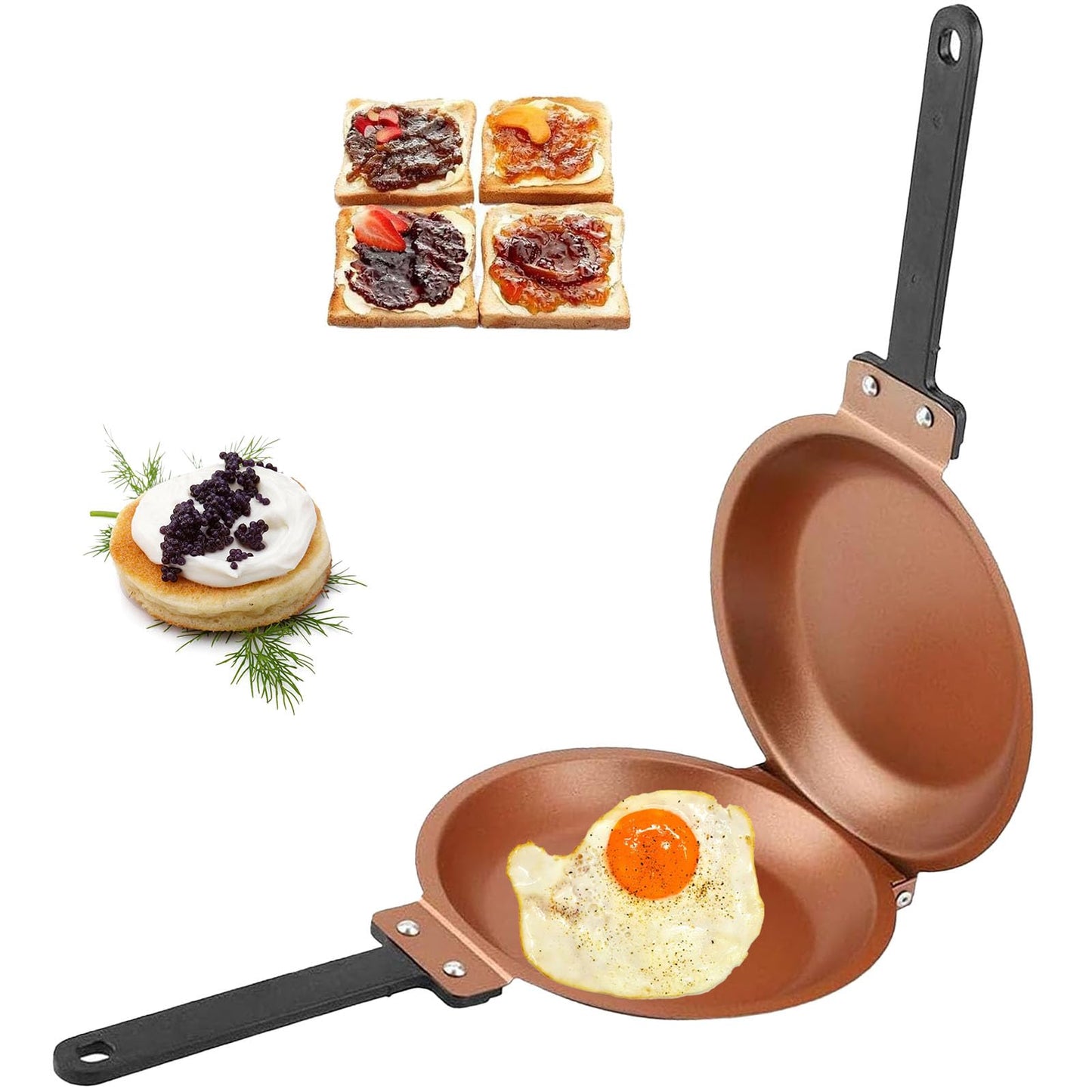 🍳✨ DOUBLE-SIDED NON-STICK PAN ⭐ Cook Easily👨