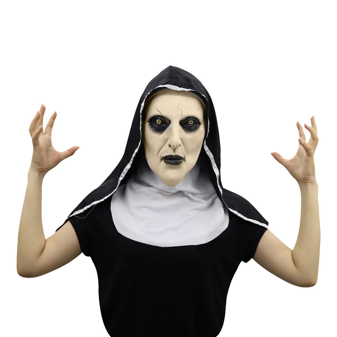 Frightening Nun Costume Mask