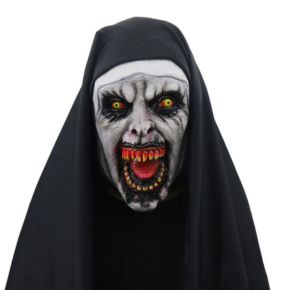 Frightening Nun Costume Mask